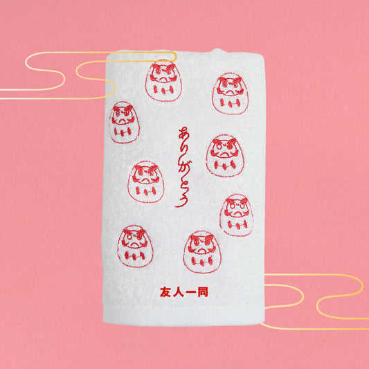 縁起物フェイスタオル（あいさつ）
