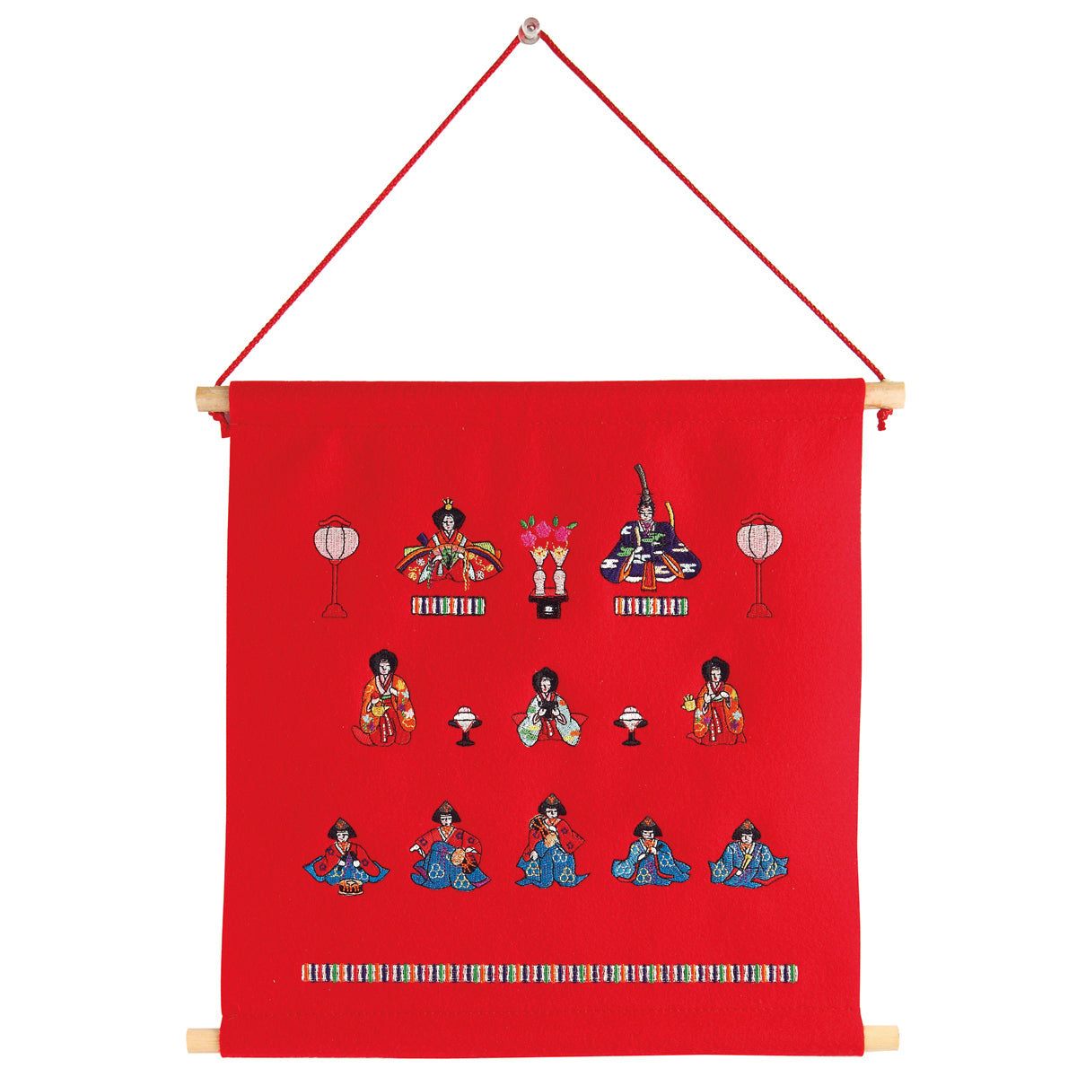 ひなまつりタペストリー（三段雛）