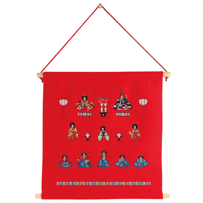 ひなまつりタペストリー（三段雛）