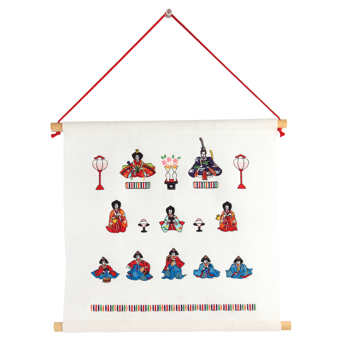 ひなまつりタペストリー（三段雛）