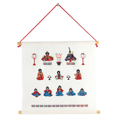 ひなまつりタペストリー（三段雛）